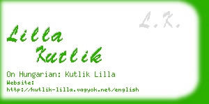 lilla kutlik business card